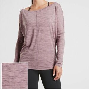 ATHLETA Flow Top Womens Small Dolman Sleeve Activewear Yoga Ladies